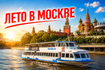 Речная прогулка «Лето в Москве» от Киевского вокзала до Парка «Зарядье»